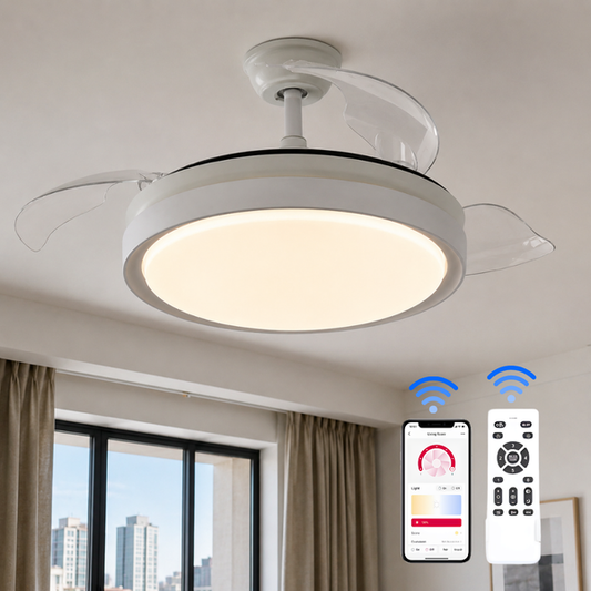 Lámpara Ventilador Retráctil Silenciosa Minimalista