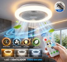 Lampara y ventilador de techo 2en1- LED multifuncionales con control remoto